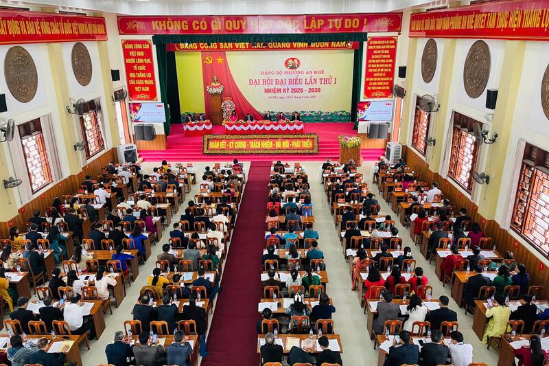Hình ảnh thông tin về Đại hội đại biểu Đảng bộ phường An Khê lần thứ I, nhiệm kỳ 2025 - 2030